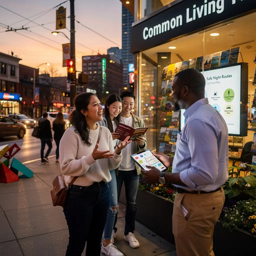 Wizualizacja lokalnych atrakcji turystycznych z uwzględnieniem późnych przyjazdów.
